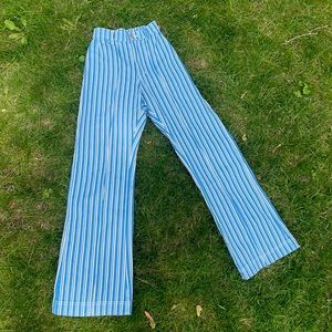 BIG BUD PRESS BLUE STRIPED WESTERN PANTS